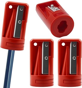 Carpenter Pencil Sharpener 4 Pack Manual Portable Woodworking Pencil Sharpeners Cutter Shaver Narrow Sharpening Tool for Woodworking Tool