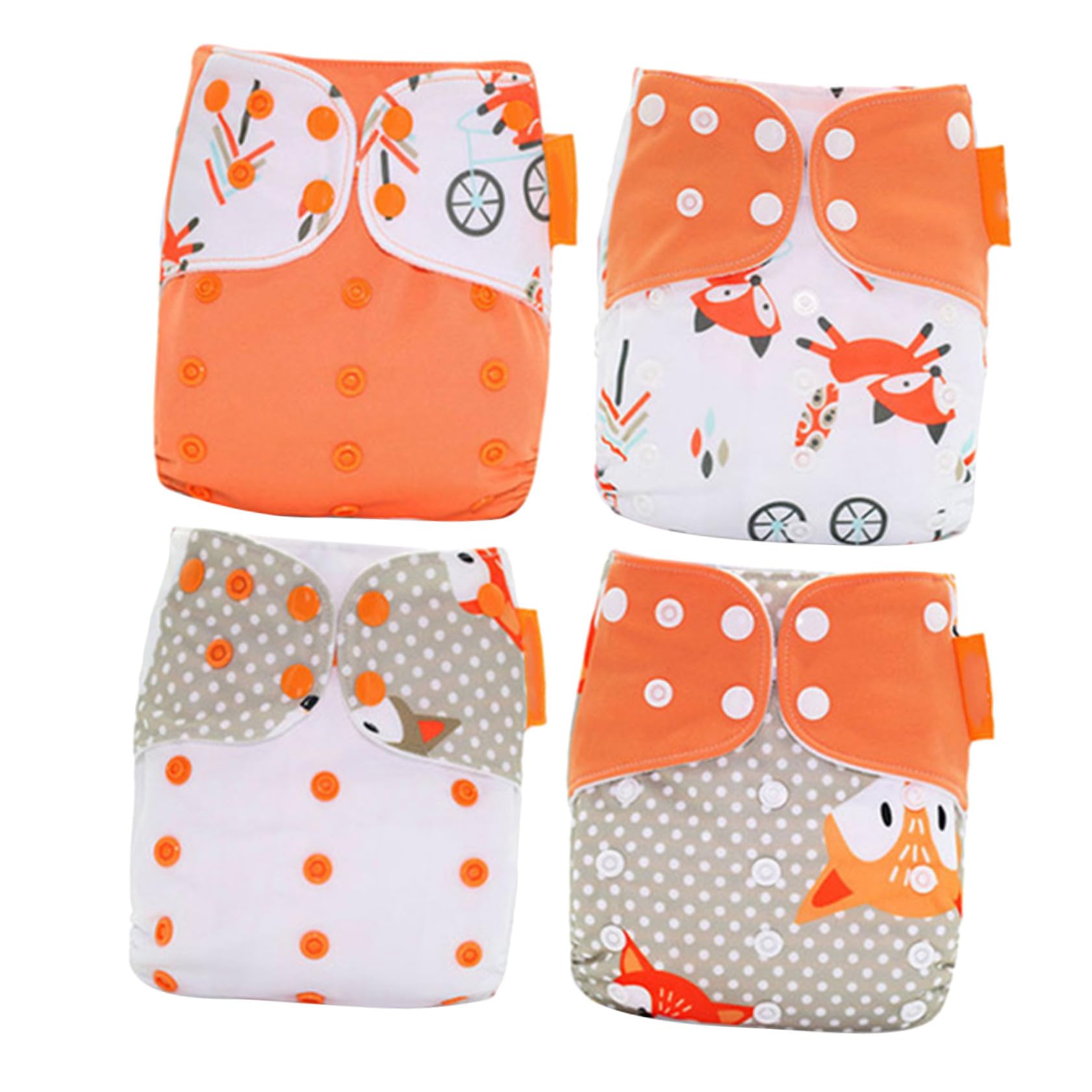 Abaodam Confezione Da 4 Pannolini Lavabili Per Neonati Pannolini in Materiale Confortevole Per Bambini