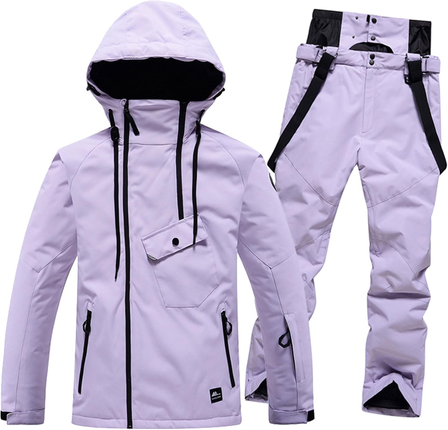 Ski suit suit men and women's models two-piece windproof waterproof solid color