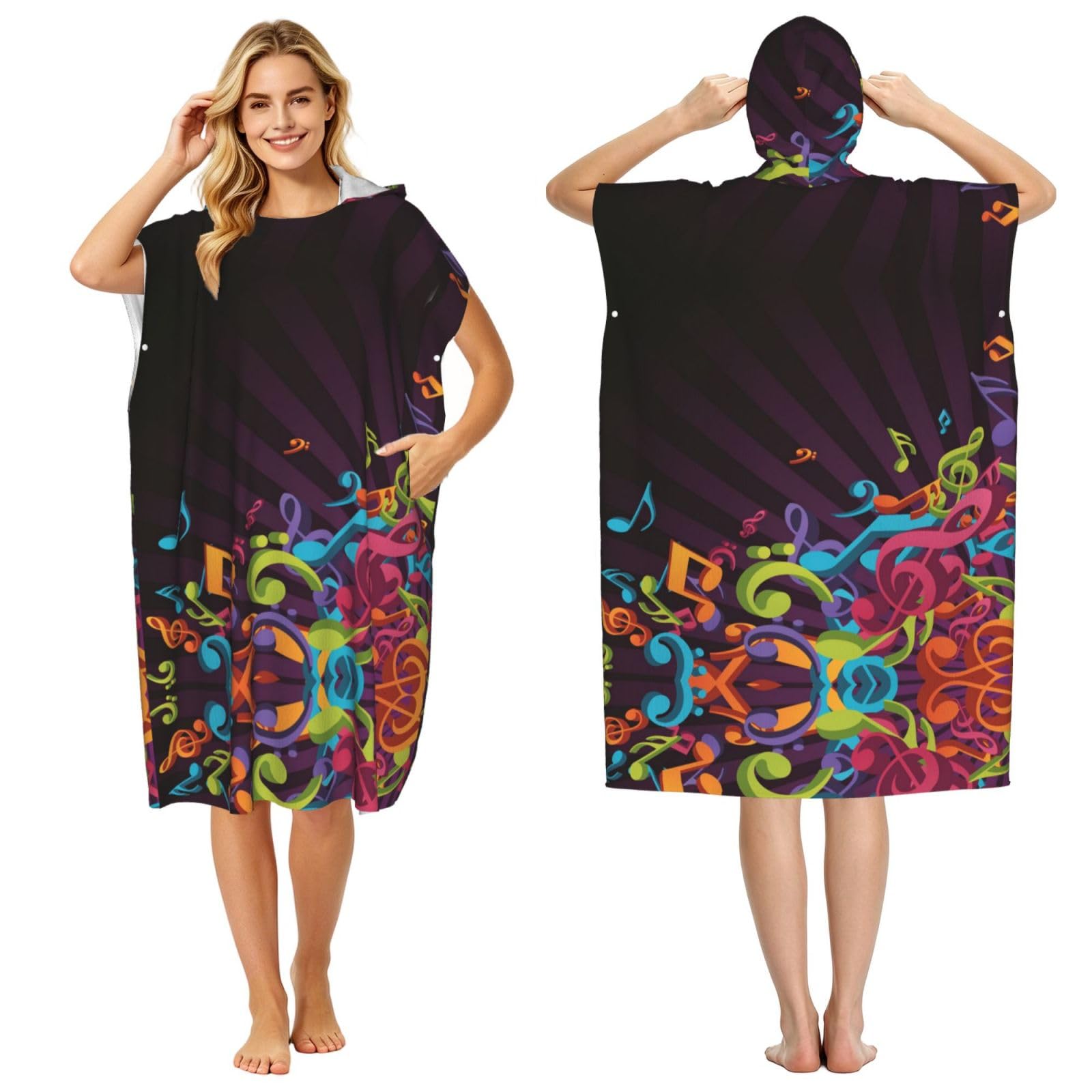Poncho à capuche microfibre peignoir à langer serviette bain surf