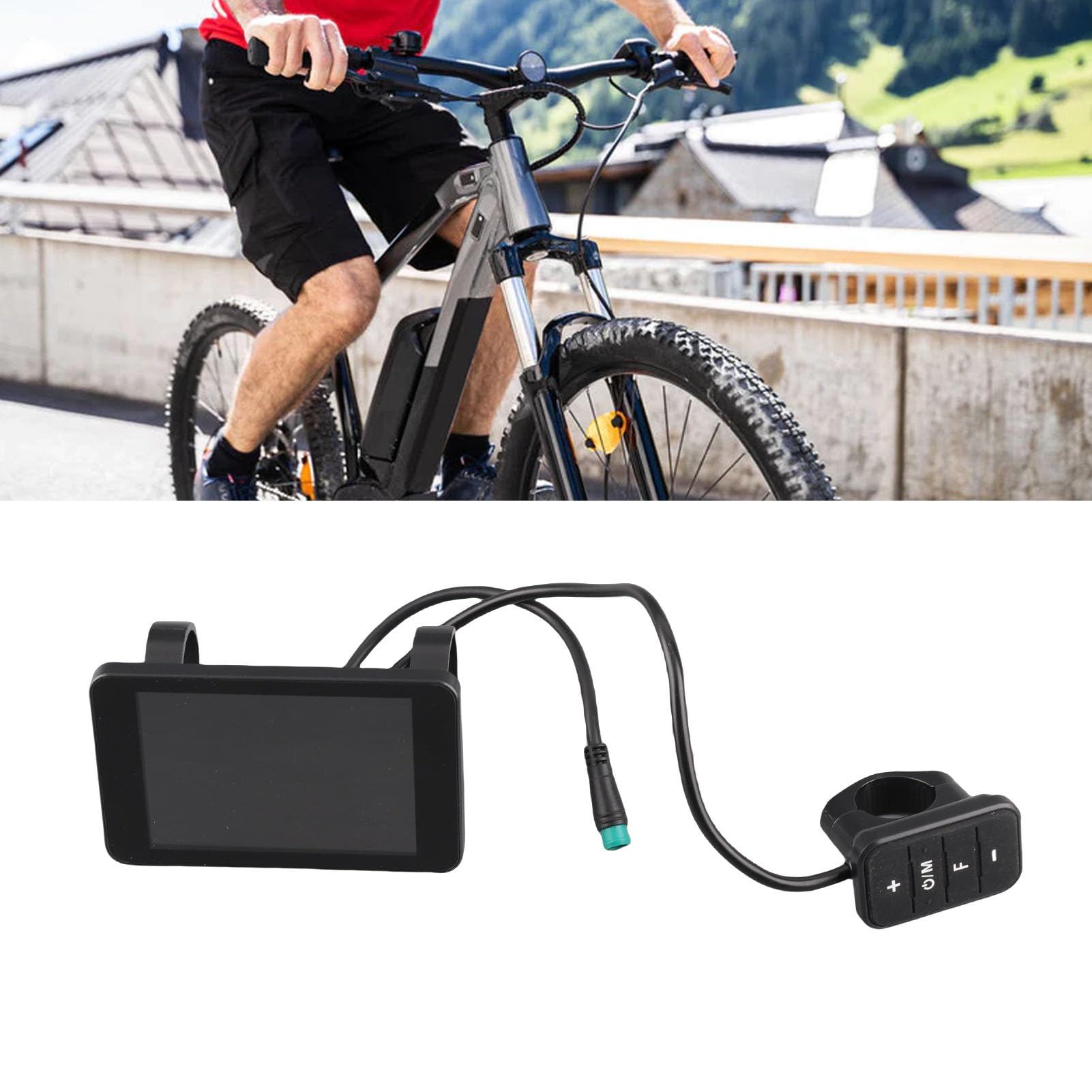 Jazda na Rowerze Elektrycznym Kolorowy Panel Wyświetlacza LCD do 24 V-72 V Wodoodporny Elektryczny Licznik Rowerowy Zamiennik dla Entuzjastów Spędzania Czasu na świeżym Powietrzu Materiał: ABS