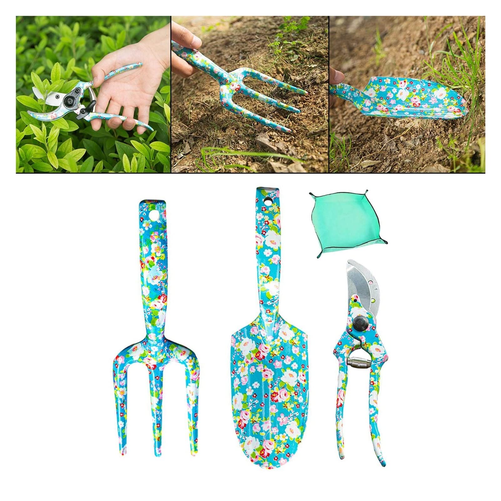 Juego de herramientas de jardín Juego de herramientas de jardín para trabajo pesado Suministros de jardinería lindos Regalos Juego de herramientas para rascar de jardín de 3 piezas para macetas Cava