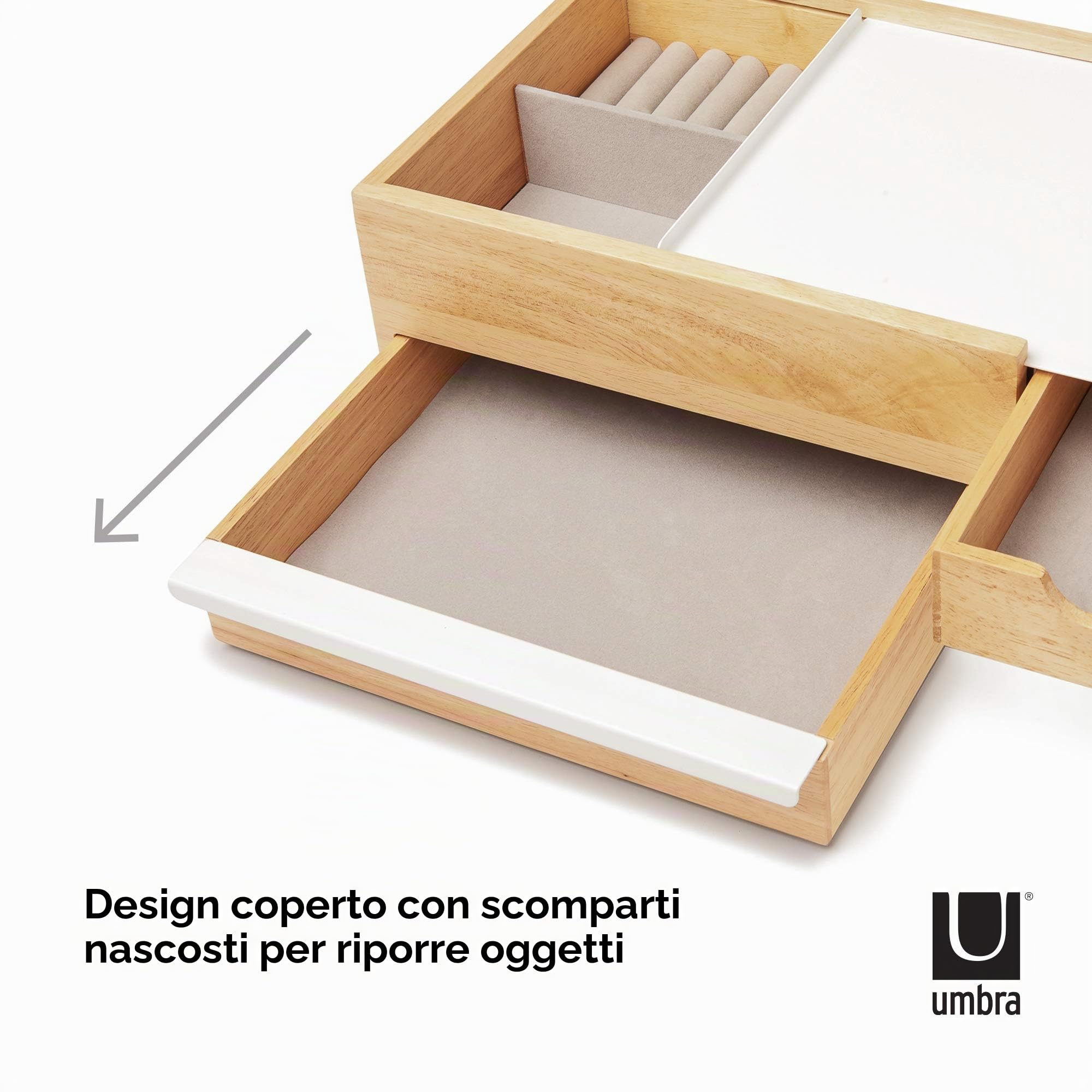 Umbra Stowit Portagioie, Faggio, Bianco/naturale