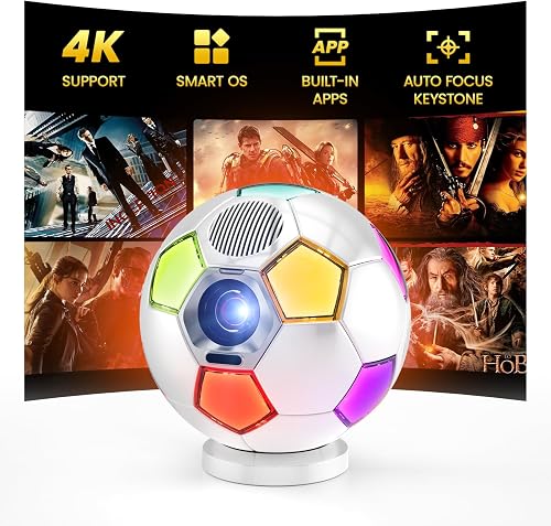 Nouveau projecteur 4K avec WiFi et Bluetooth, applications intégrées avec mise a