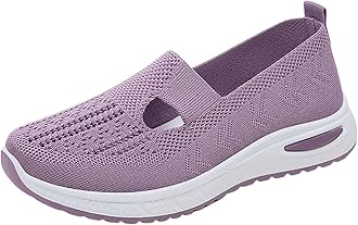 Wide Fit Trainers for Women Arch Support Trainers Lightweight Breathable Mesh Sneakers,Casual Slip on Running Shoes,Comfortble Diabetic Orthopedic Trainers Ladies Easy Walk for Garden Work
