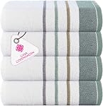 CASA COPENHAGEN Ecstatic 6 Ensemble de serviettes en pièces- Bleu poussiéreux, 600 GSM 2 Serviette de bain 2 Serviette à main 2 Lavabo, Conçu au Danemark en coton égyptien doux pour salle de bain, cuisine & Douche