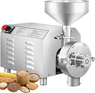 VEVOR Soybean Grinder Commercial Grinding Machine for Spices 3000W Corn Mill Grinder 50-60 KG/H Stainless Steel Corn Grind...