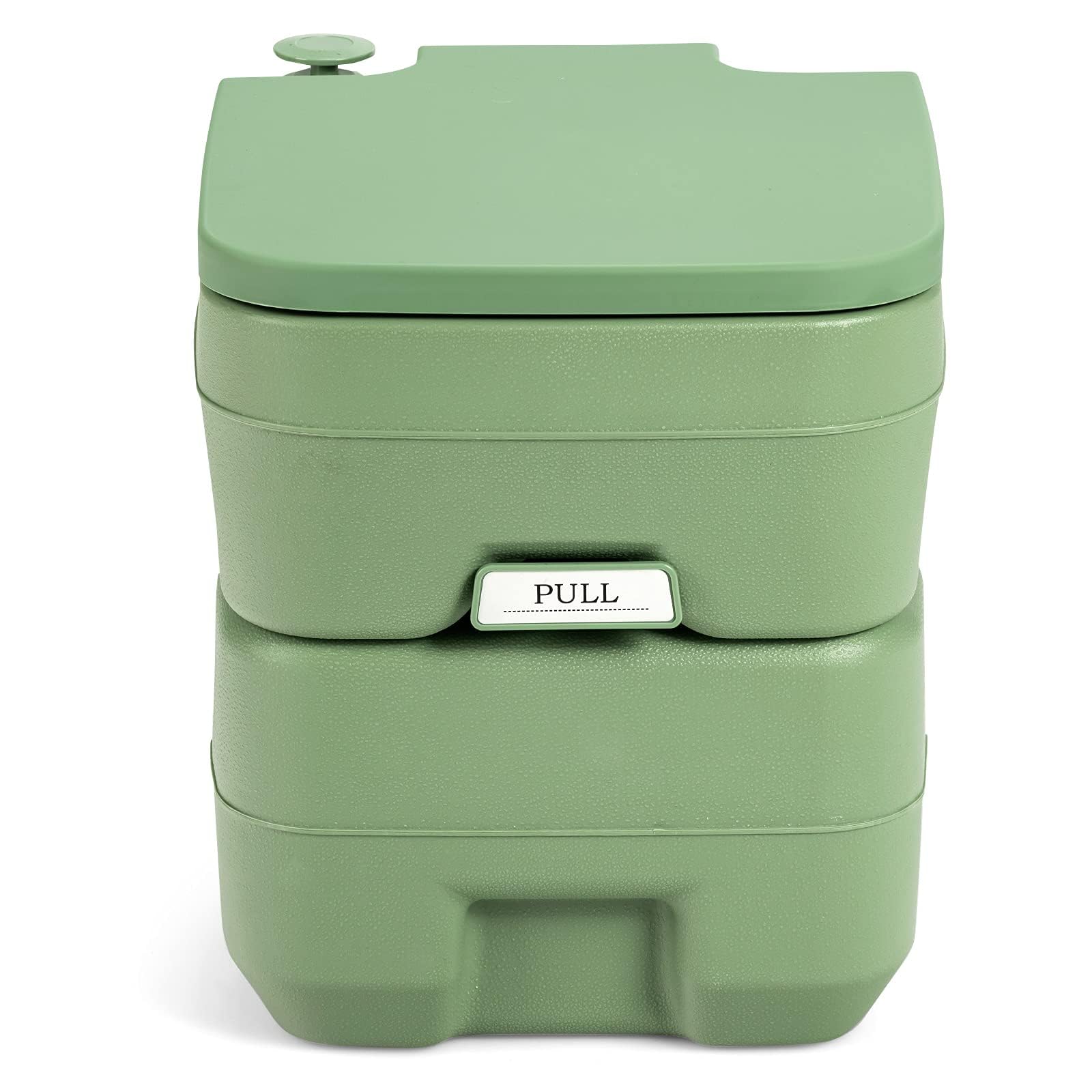 FANTASK WC da campeggio, 20 l + 12 l, con serbatoio per acque reflue rimovibile, portatile, WC da viaggio, colore: verde