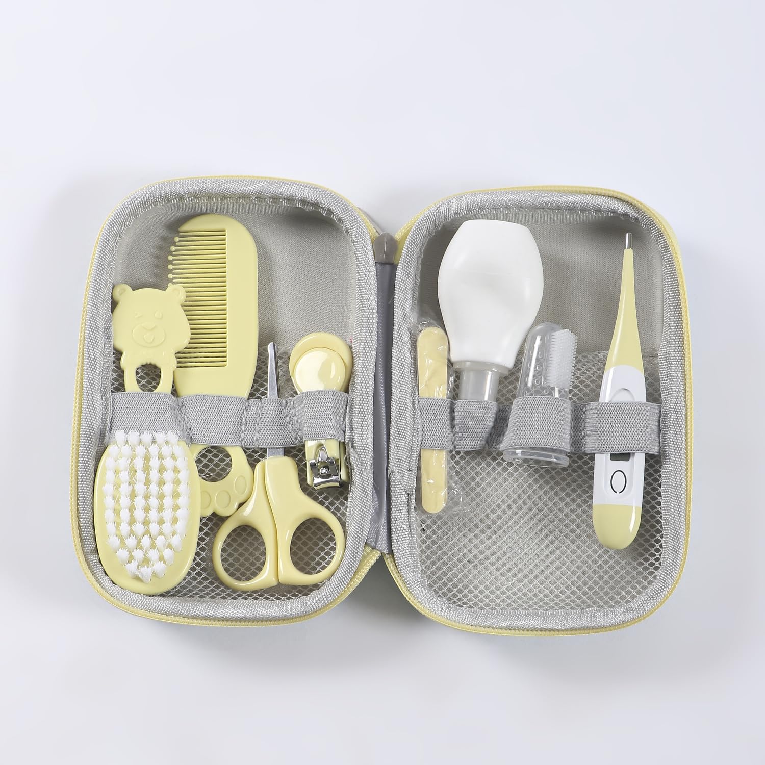 Bloom Bell Baby Healthcare & Grooming Kit | Newborn, Infant & Toddler Accessories Set | Nail, Hair, Oral Care, Nasal Aspirator, Thermometer & Travel Case | Perfect Nursery Gift-image-13