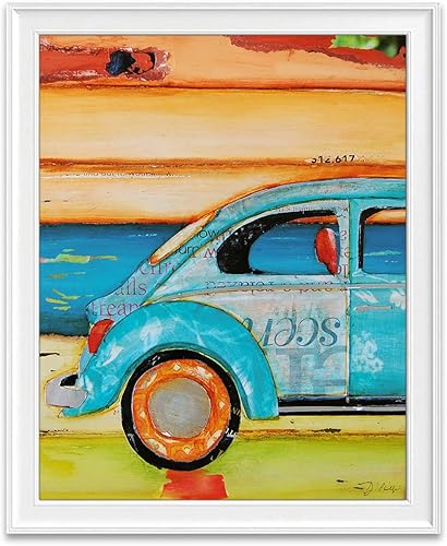 Just Roll With It, impresión artística de Danny Phillips, sin marco, vintage, antiguo, retro, clásico, para automóvil, automóvil, automóvil, playa,