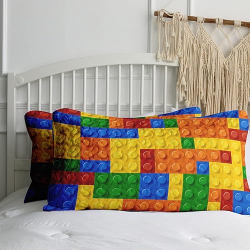 Miniatura 7 de BlessLiving Colorido juego de edredón de juguete para niños, diseño de costuras de doble cara para todas las estaciones, ligero, ropa de cama de