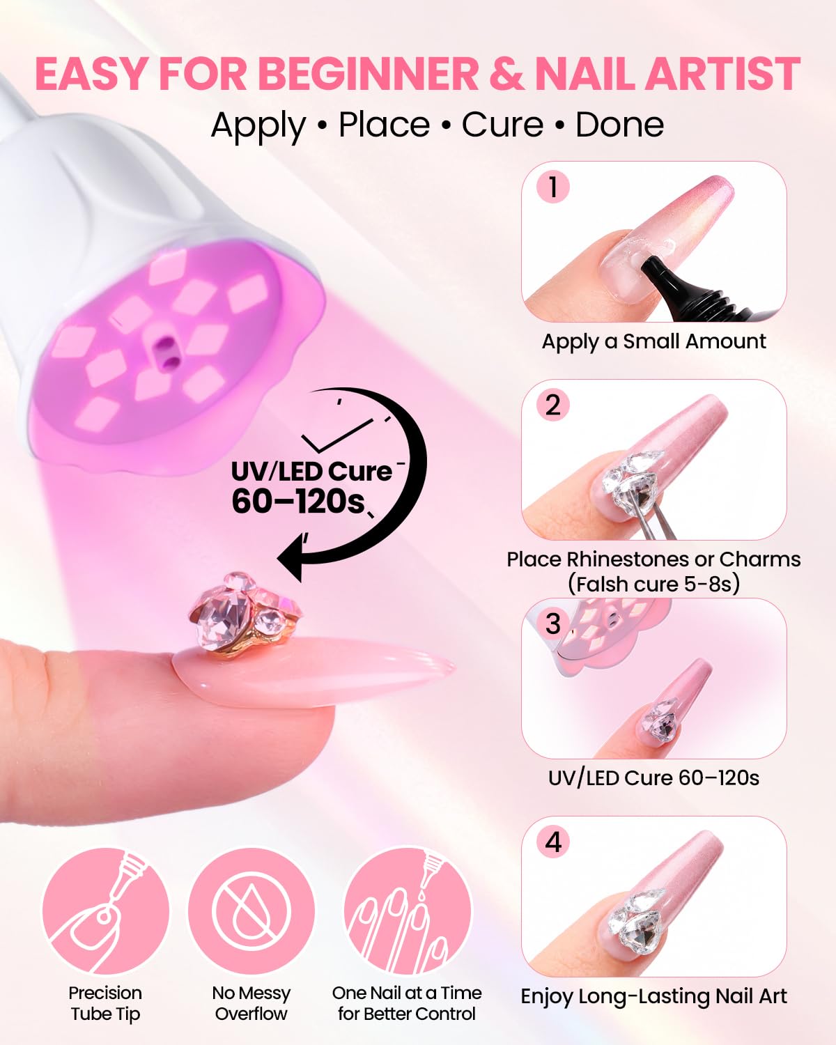 Makartt Rhinestone Glue: Strong Nail Art Adhesive -4 Makartt Rhinestone Glue: Strong Nail Art Adhesive -4