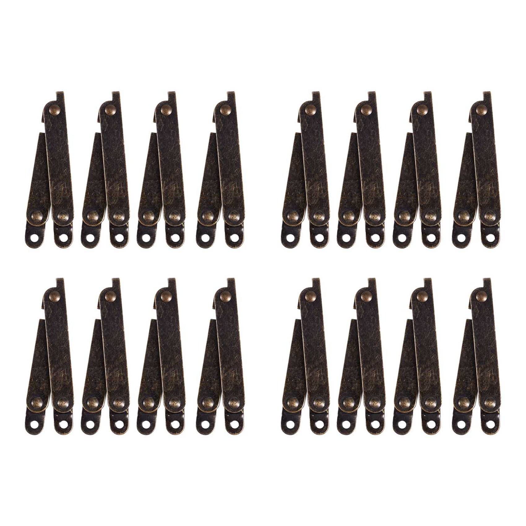 Jnchdghwa Furniture Box Rotatable Folding Lid Support Hinge Bronze Tone 16Pcs