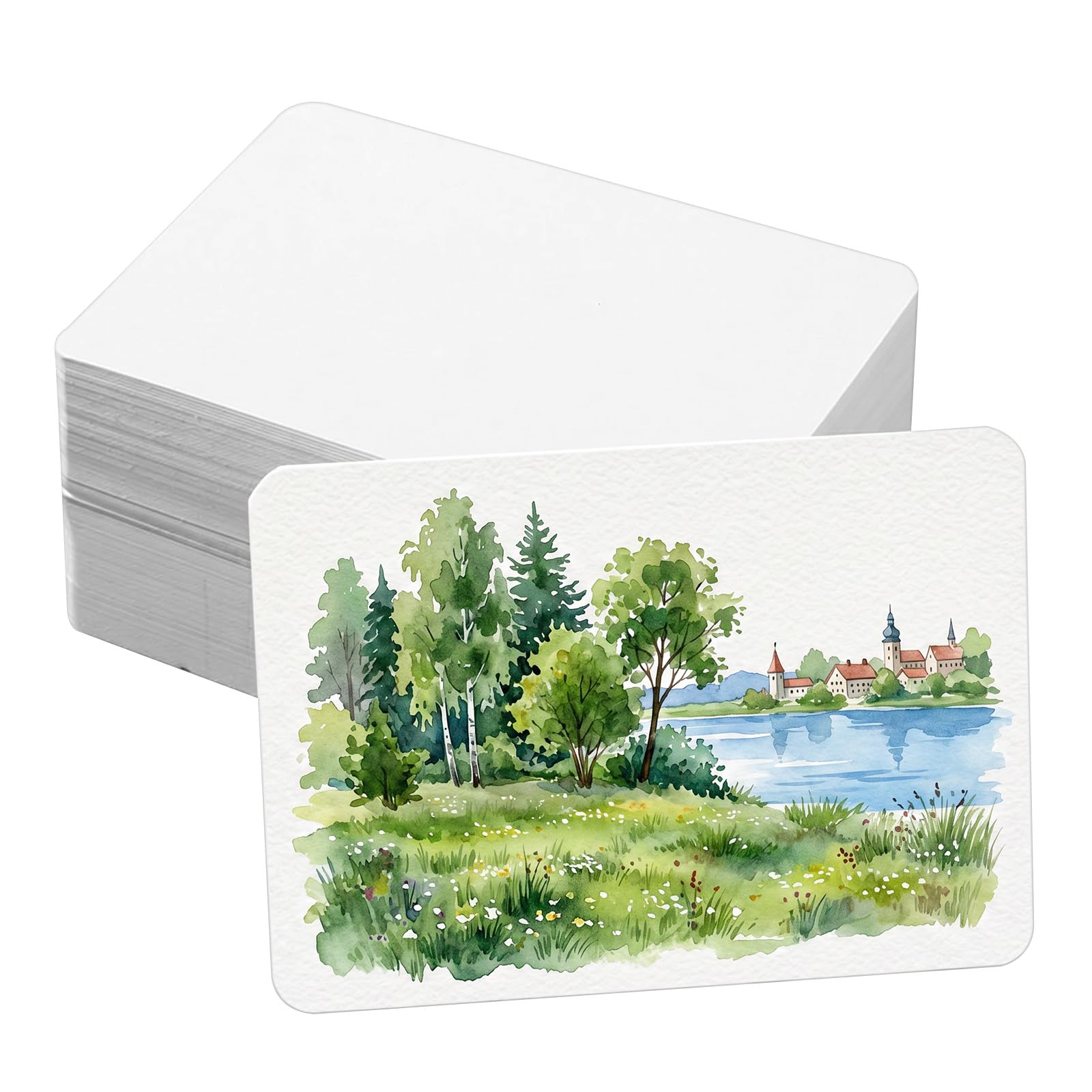 100Pcs Artist Trading Cards Cold, 300gsm Watercolor Paper Cards