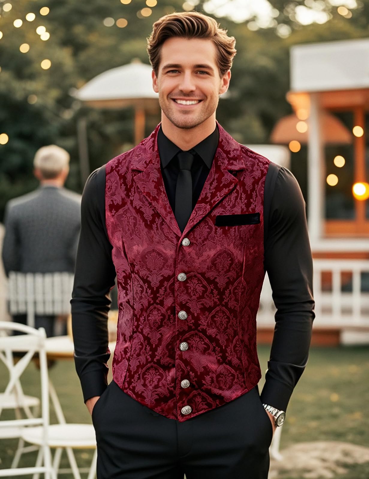 Chaleco de Traje Victoriano Góticos Steampunk para Hombre