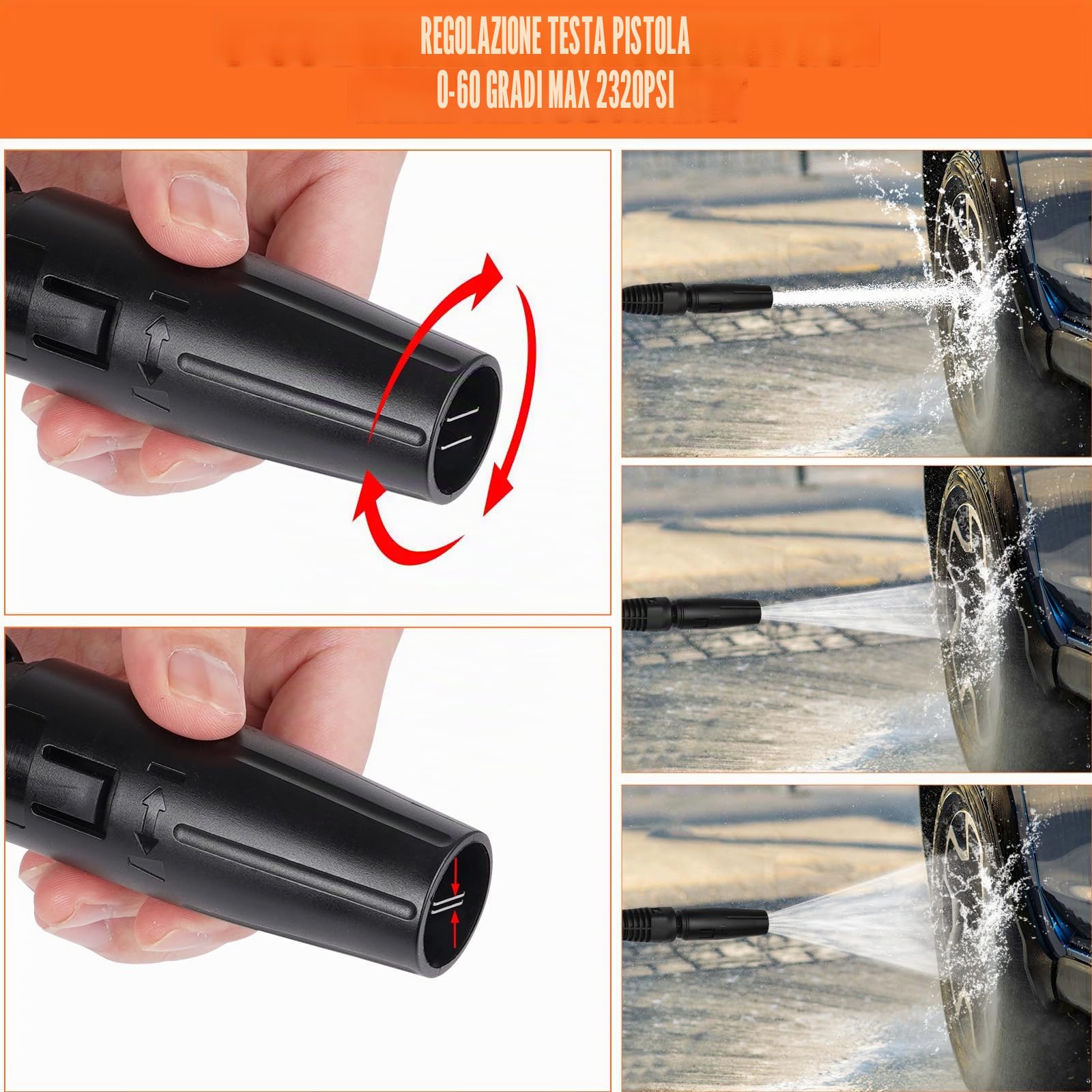 YUET Lancia a Pistola per Idropulitrice per Kärcher K2 K3 K4 K5 K6 K7, Kit Ugello a Spruzzo Regolabile Pistola a Spruzzo e Lancia Spray Pistola per Lavaggio ad Alta Pressione