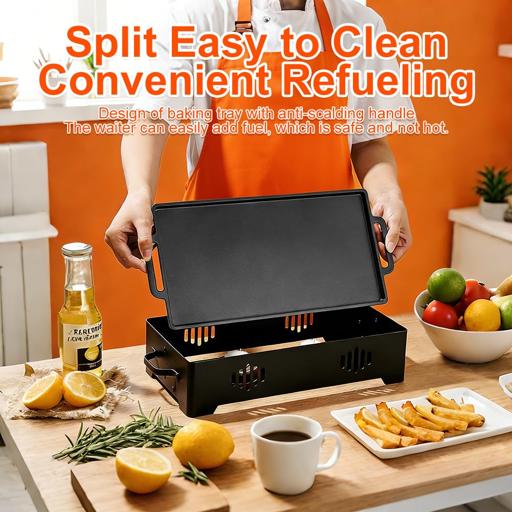 BBQ Warmhalteplatte, Fleischwarmhalter FüR Grillen, Warmhaltebehälter für Essen & Grillgut, Speisenwärmer für Grillabende, Aluminium Grill-Heizplatte Antihaft, Warmhaltebehälter für Grillparty