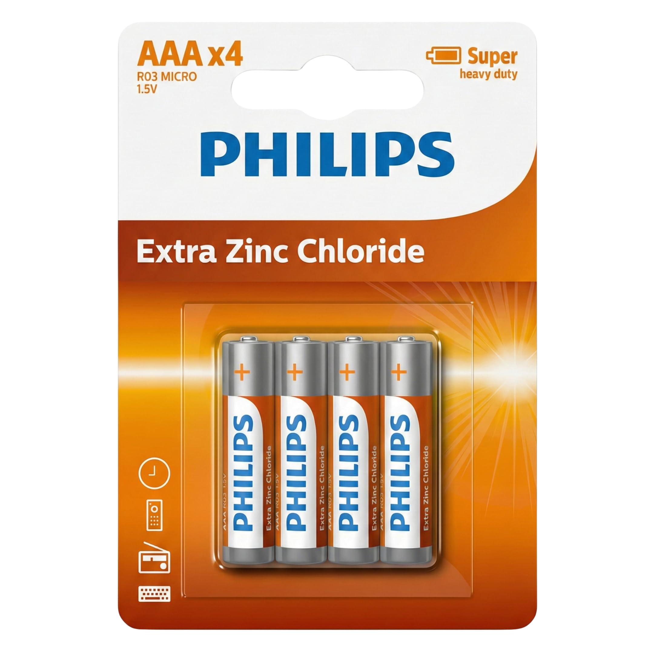 Philips R03L4B/94 AAA Extra Zinc Chloride Battery (Pack of 4) | 1.5V Long Lasting Power | Leak Resistant | 36 Months Shelf Life | Ideal for Remote, Clock, Toy, Mouse & Other Household Devices-picture-26