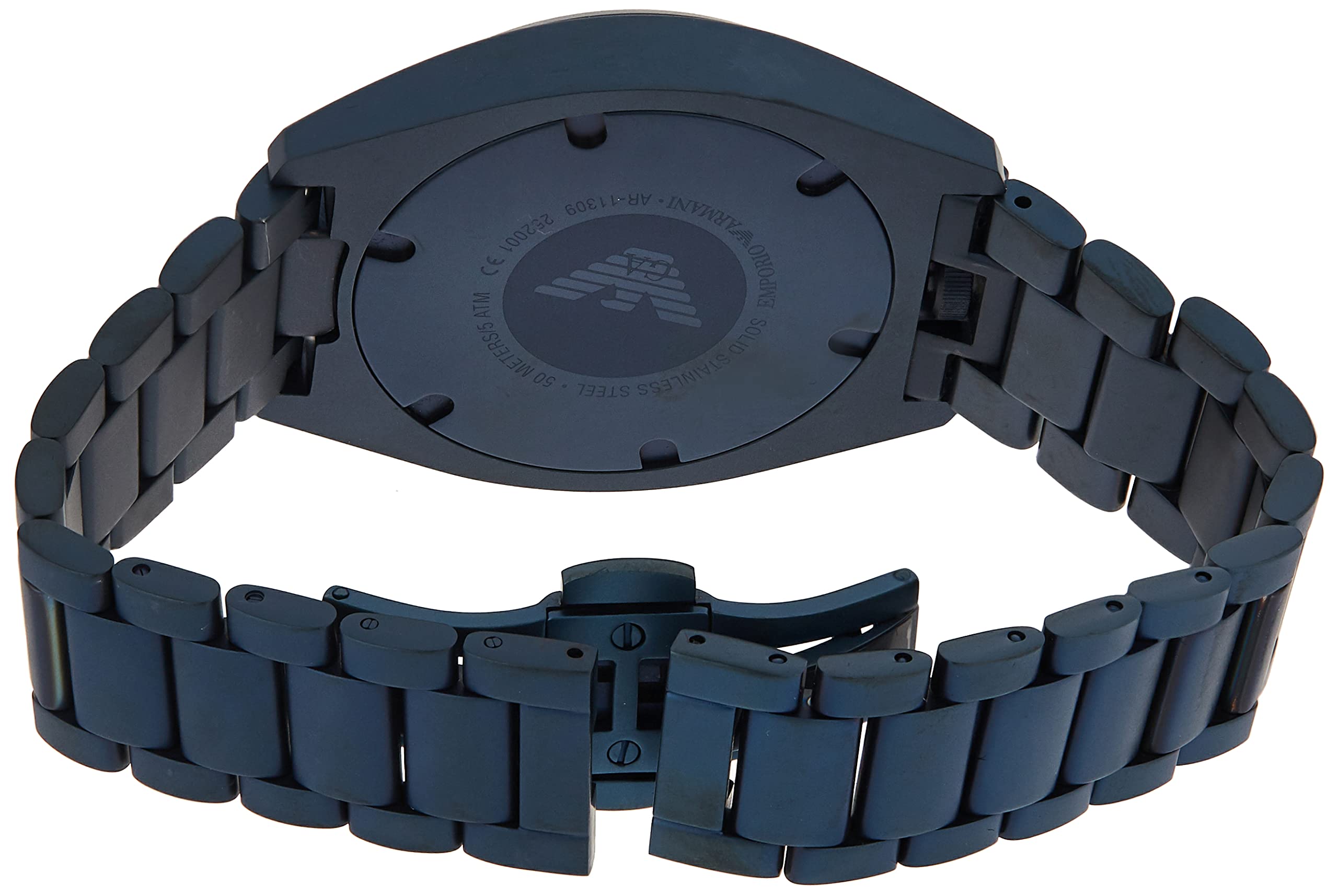 Image secondaire de Emporio Armani Montre Trois Aiguilles en Acier Inoxydable Ton Bleu pour Homme , AR11309