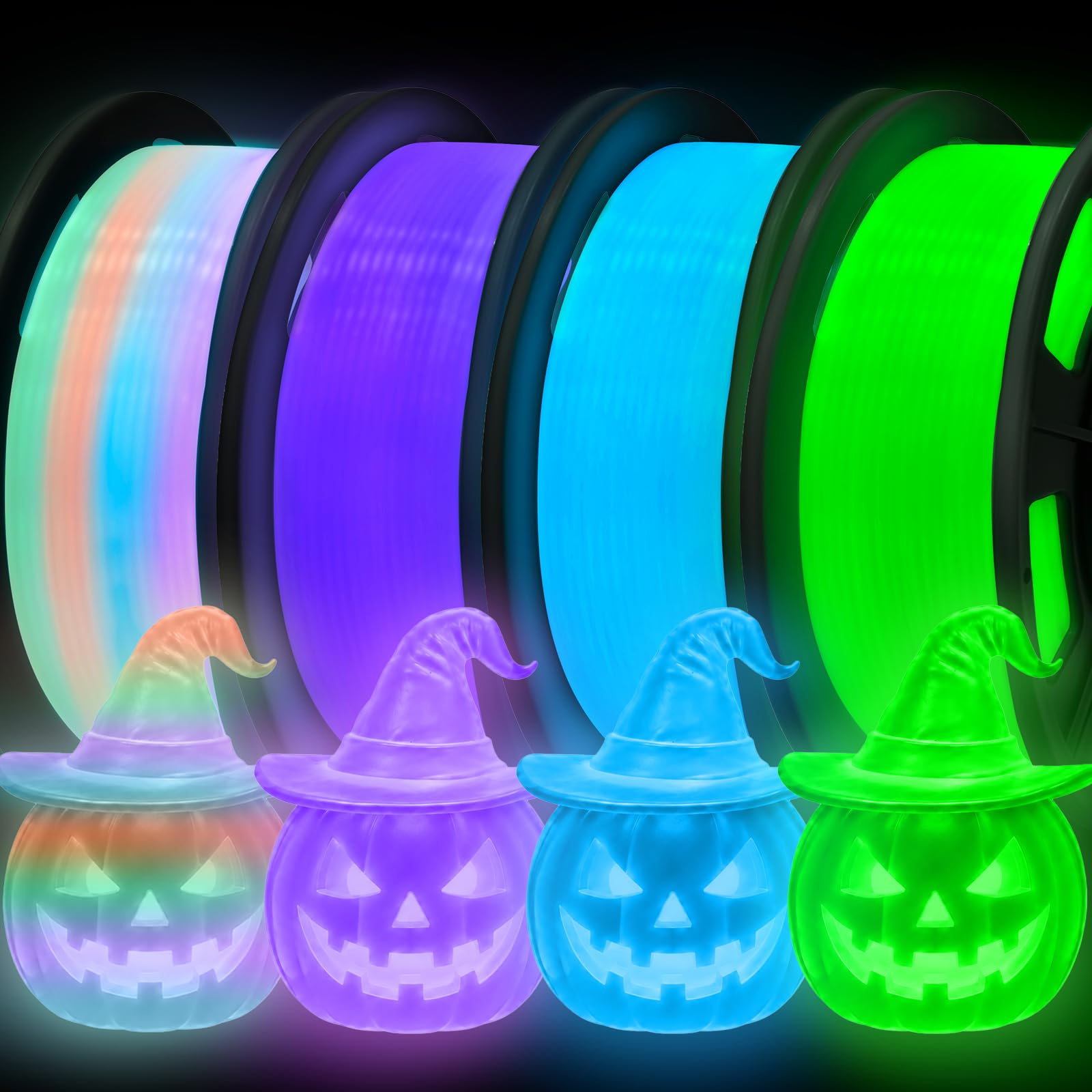 Multicolor Glow in the Dark 3D Printing Filament -19 Multicolor Glow in the Dark 3D Printing Filament -19
