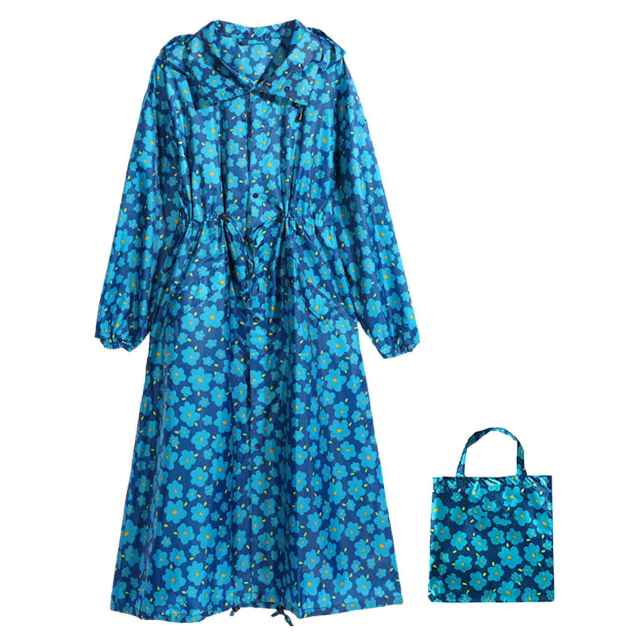 Holibanna Poncho Imperméable à Capuche Pour Adulte Vêtement De Pluie Extérieur Avec Poignets Élastiques Et Sac De Transport