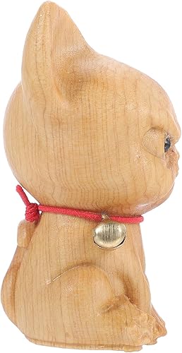 Miniatura 7 de Figura de perro de madera, figura de perro sentado, estatua de bulldog sentado, estatua de cachorro, estatua coleccionable, decoración de