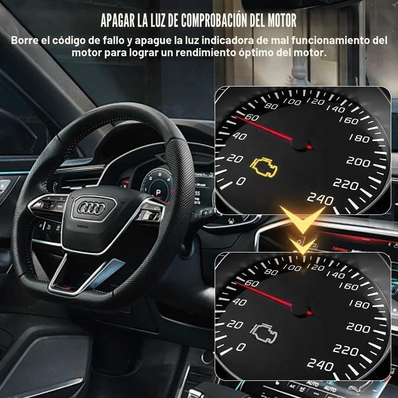 Dispositivo de diagnóstico OBD2, lector de coche, escáner de coche con pantalla y 10 idiomas, funciones OBDII completas para todos los vehículos a partir de 2002, herramienta de diagnóstico EOBD