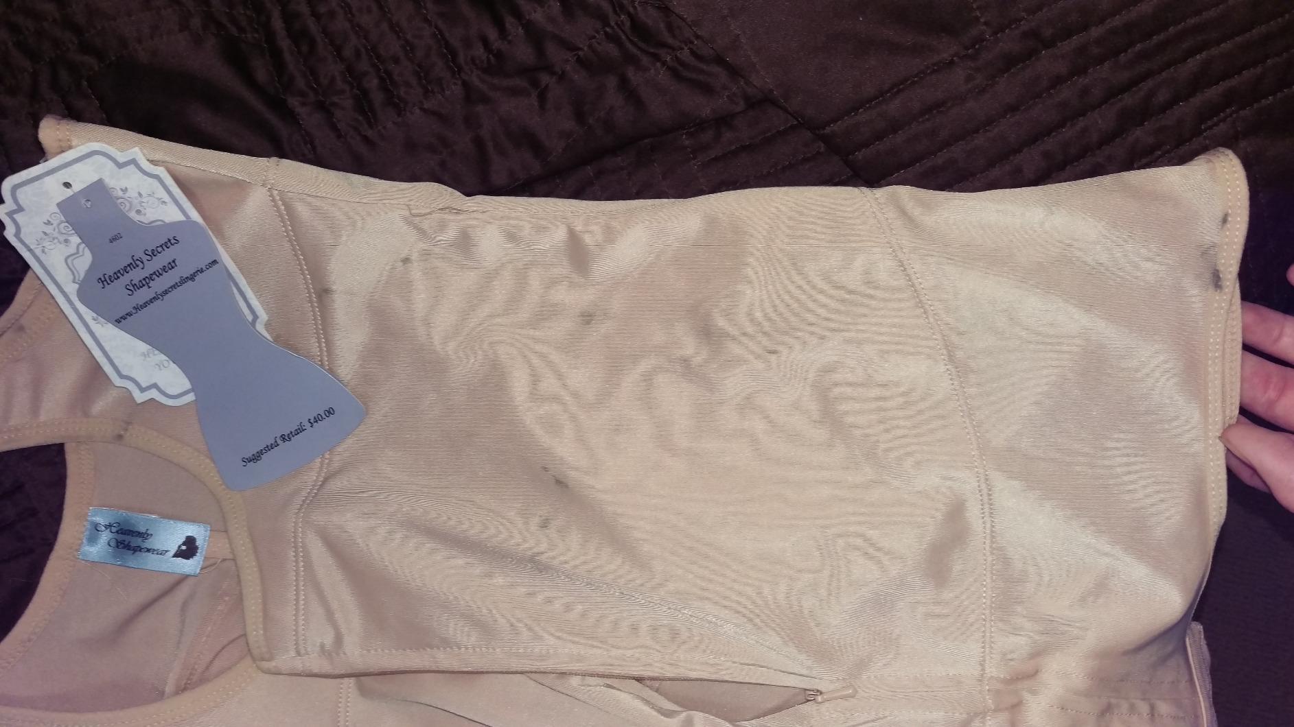 Heavenly Shapewear Women's Wear Your Own Bra Zip Front Bodysuit, Black