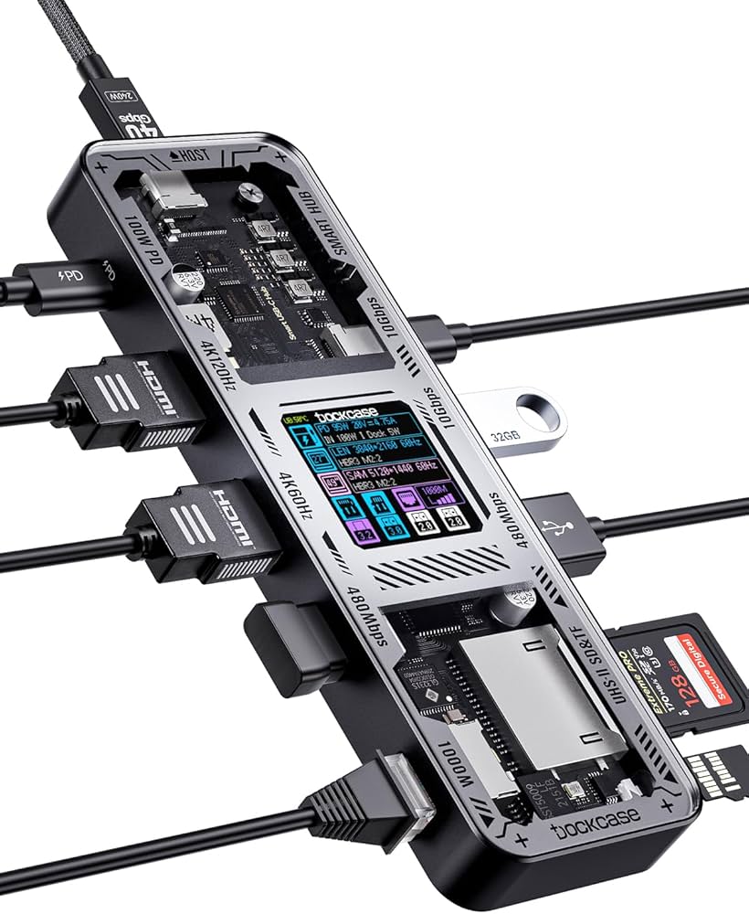 Amazon.com: DOCKCASE Explorer Edition 10-in-1 USB C Hub, Dual 4K