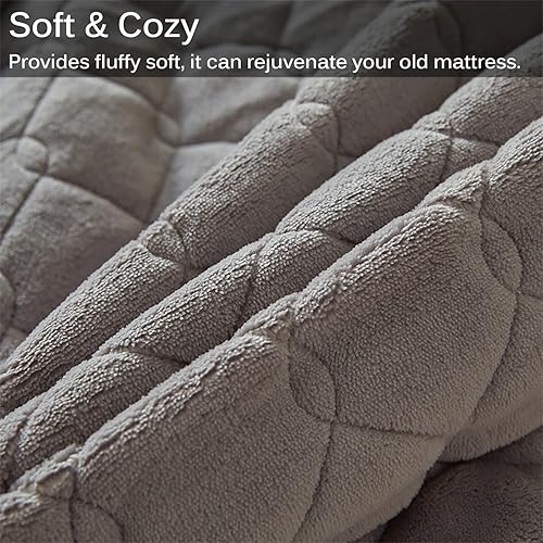 Miniatura 6 de Fundas de colchón de franela de invierno, sábana bajera de felpa con bolsillo profundo, protector de colchón de terciopelo coral, sábana bajera