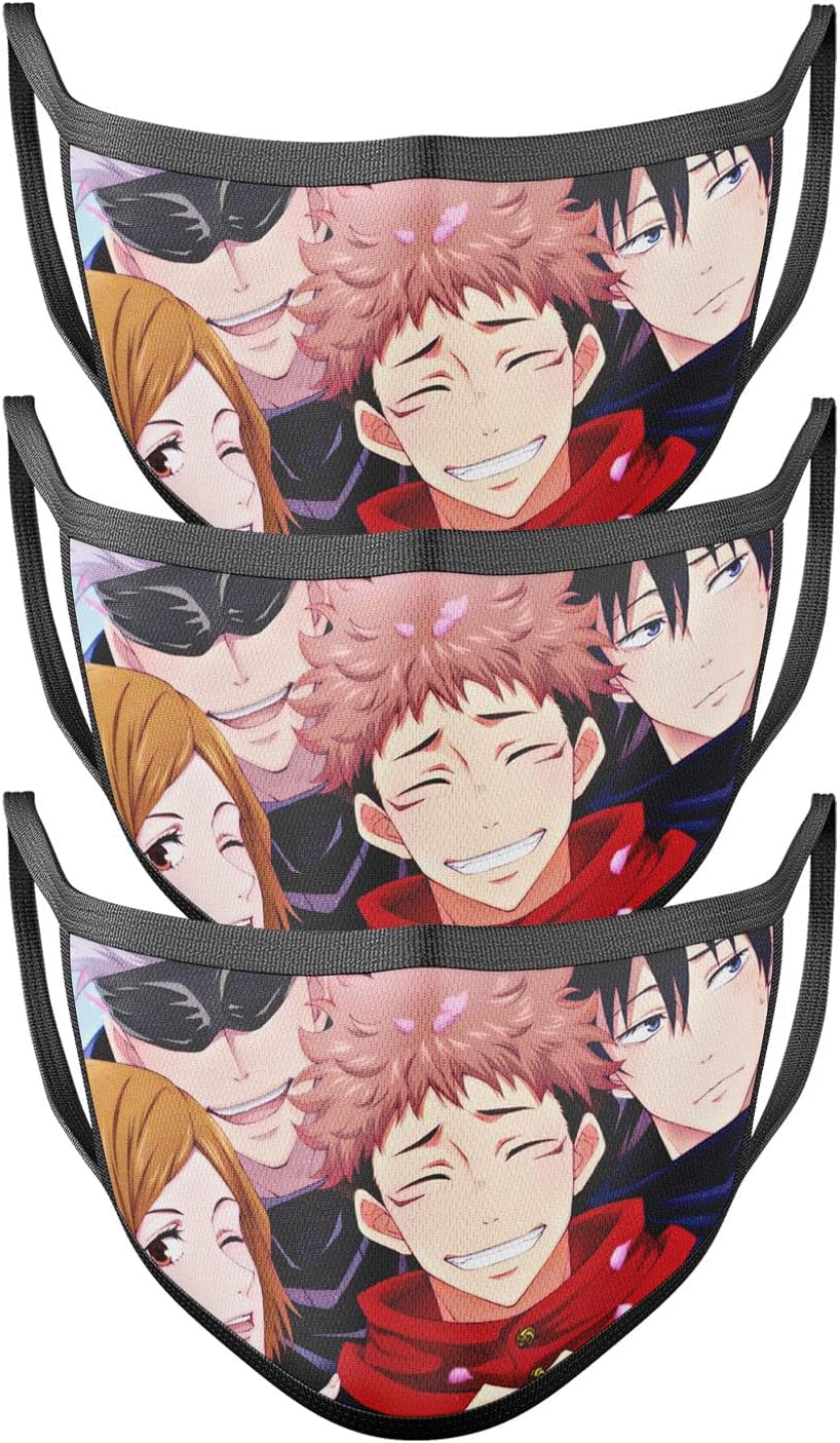 The Midle Skool Jujutsu Kaisen MS2 Cloth Face Mask - Pack of 3