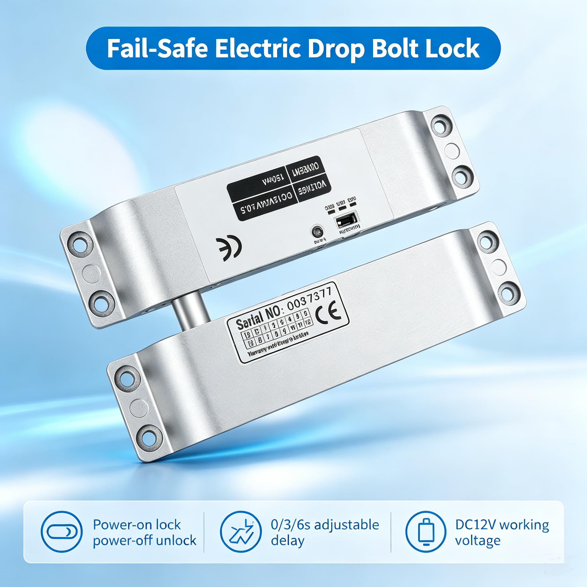 Kit de contrôle d'accès RFID en alliage de zinc avec fermeture magnétique de 180 kg, alimentation 12 V 3 A, bouton de sortie et 10 porte-clés, résistant aux intempéries pour la sécurité intérieure