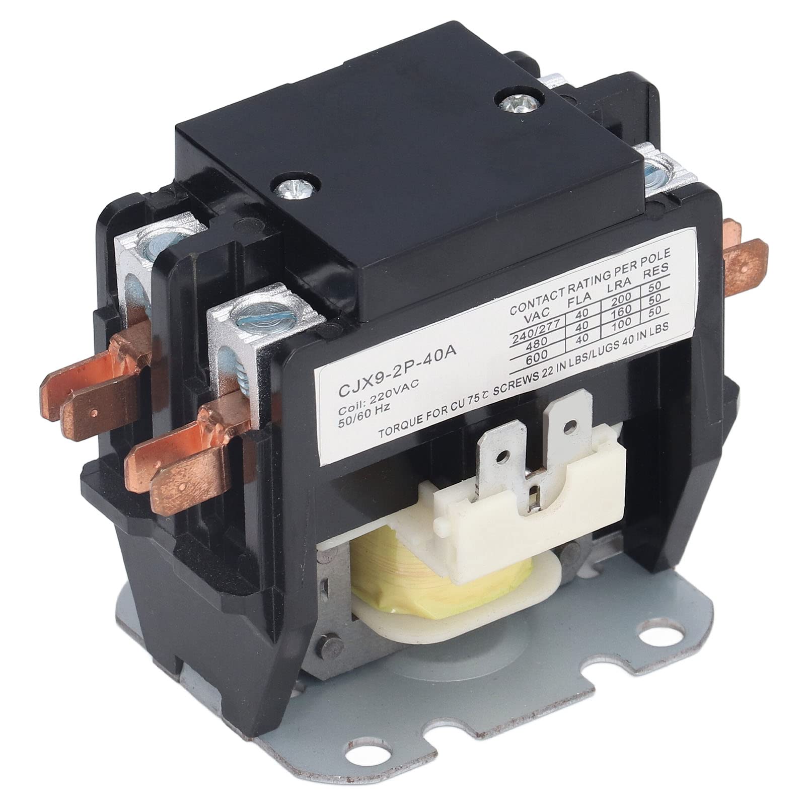 Buy Heavy Duty AC Contactors, DIN Rail High Voltage Connection 40AMP AC Contactor Enclosed Coils