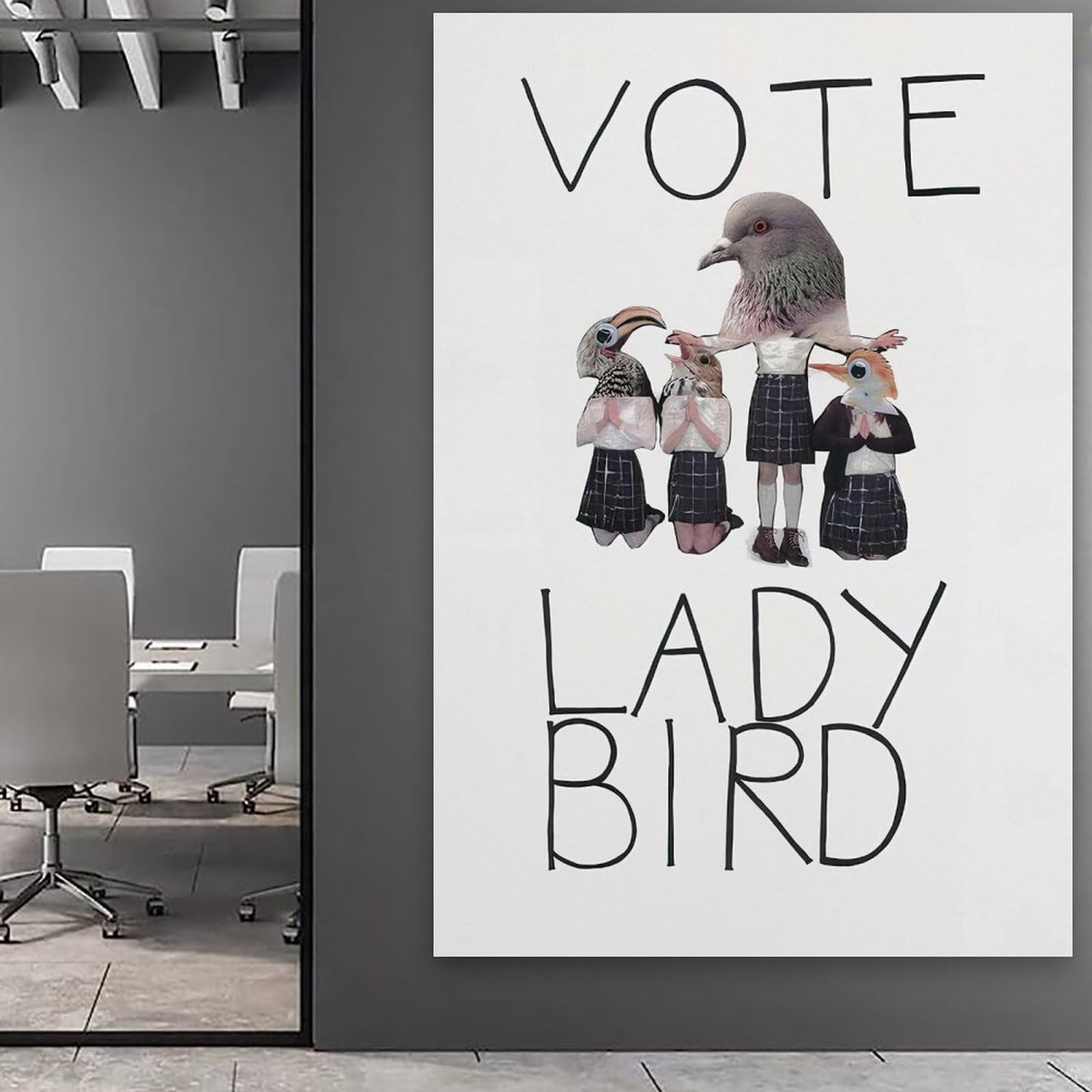 Amazon.com: EtUrg Vote Lady Bird Poster Canvas Prints Wall Art
