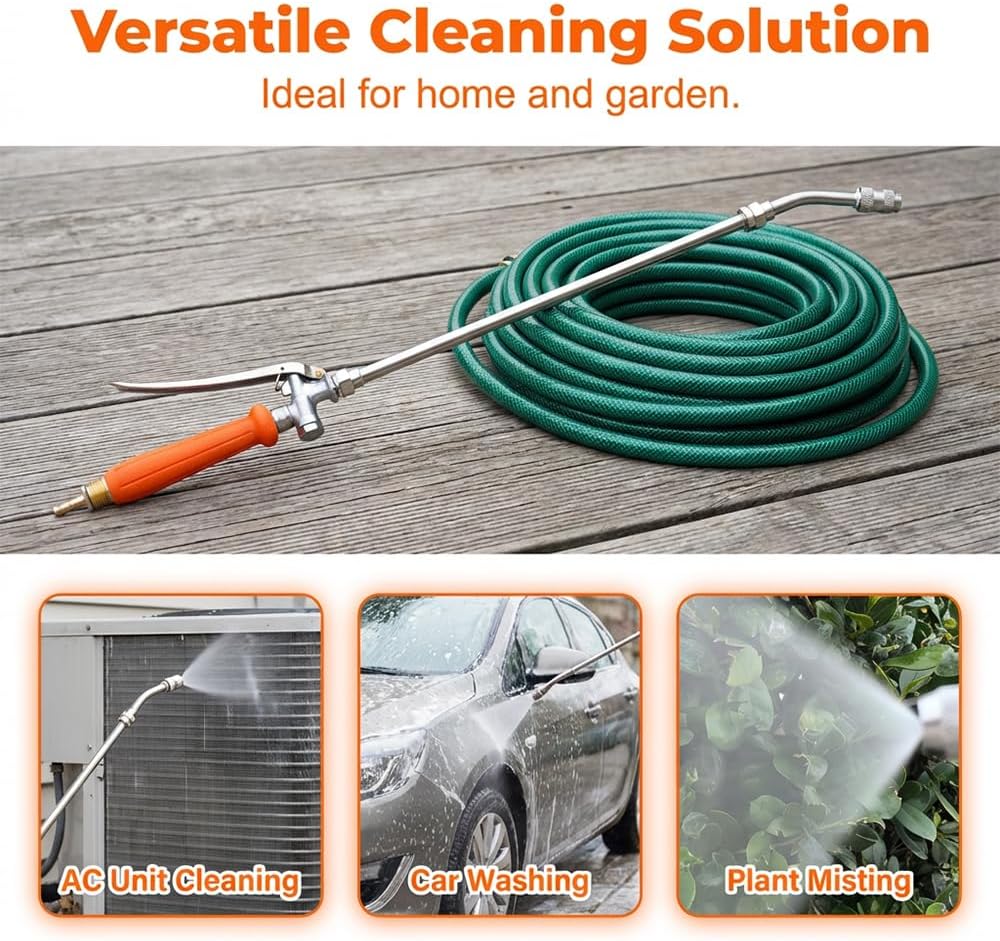 29 Inch Replacement Sprayer Wand, 2026 New Adjustable Pump Sprayer Wand with Stainless Steel Extension Tubes, Weed Sprayer Wand Match 3/8'' Hose Connector for Lawn Plants Careing Watering (2)