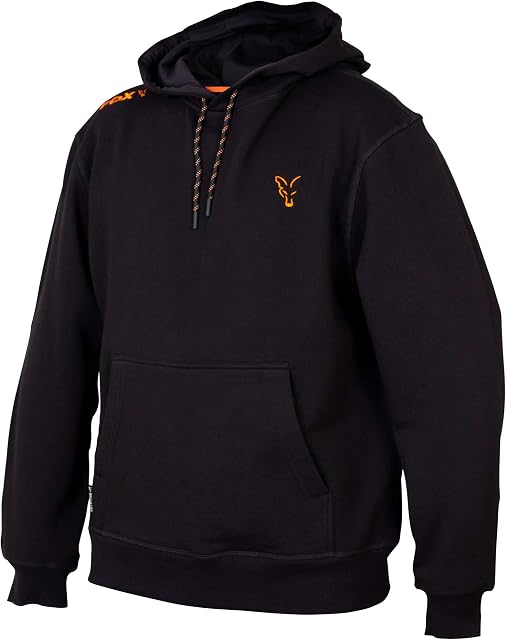 Fox Collection Black/Orange Hoodie: Large