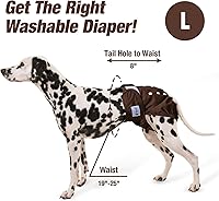 Vista 54 de Pet Soft Washable Female Diapers (3 Pack) Female Dog Diapers, Comfort Reusable Doggy Diaper for Girl Dog in Period Heat (Sprightly, XS)