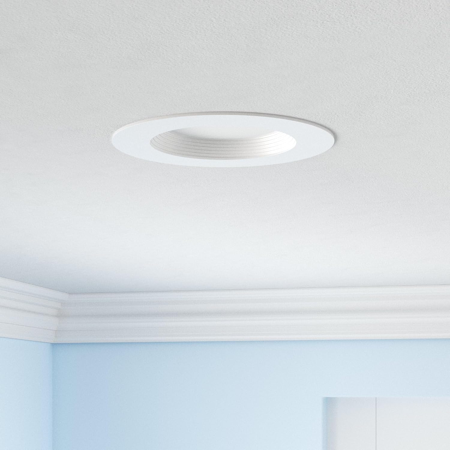 Amico 5/6 Inch Smart LED Recessed Lighting 6 Pack, RGBCW Color Changing WiFi Can Lights with Baffle Trim, Retrofit Downlight, 12.5W=100W 1050LM, Compatible with Alexa & Google Assistant, App Control