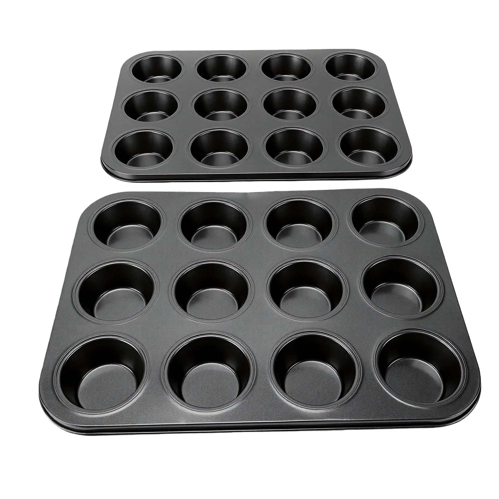 Moldes para muffins antiadherentes juego de 2 moldes para hornear cupcakes y quiches