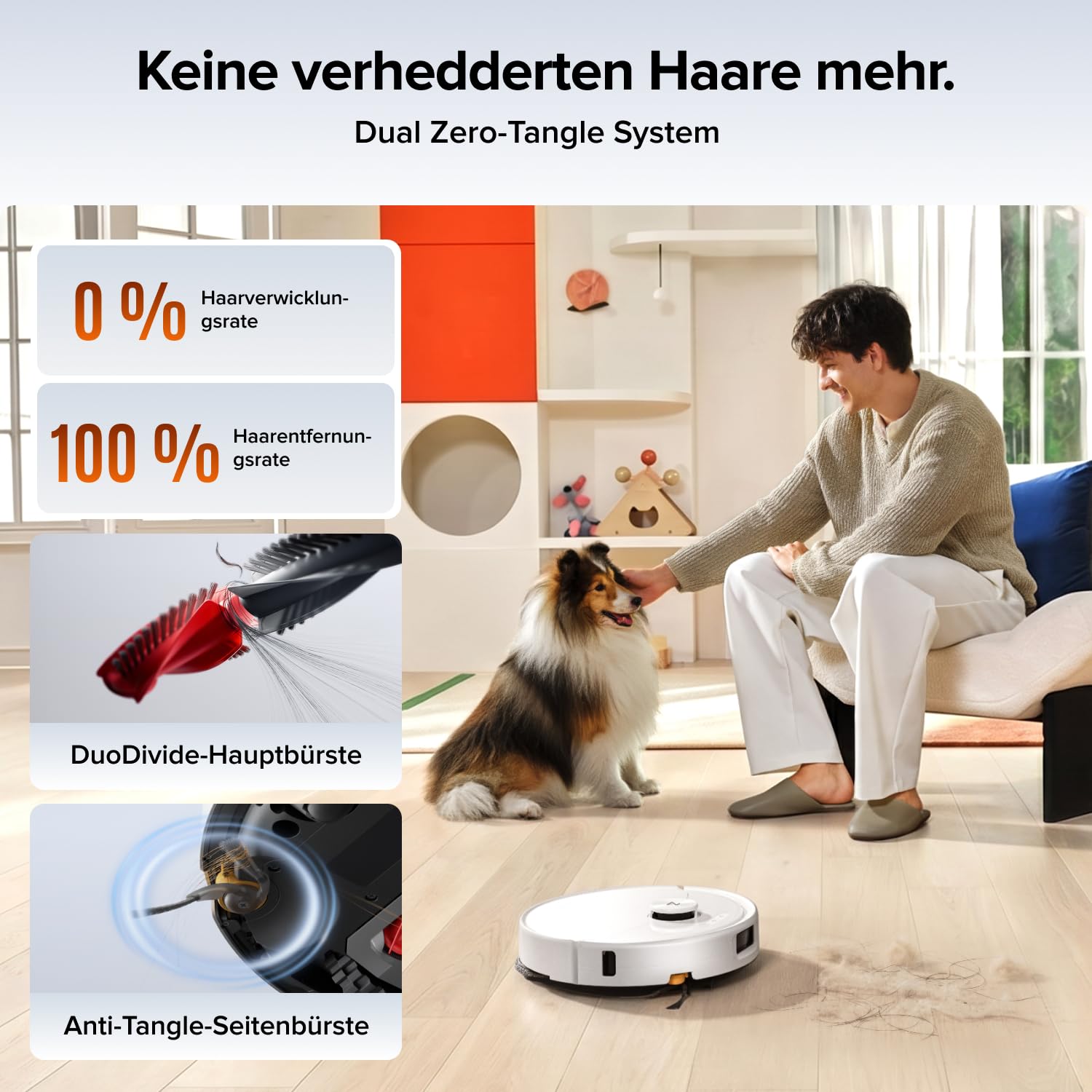 roborock Qrevo 2 Pro Saugroboter mit Wischfunktion, 25.000 Pa Saugkraft