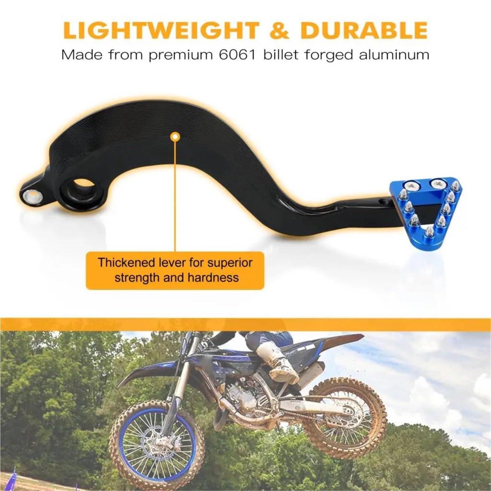 Zestaw linki sprzęgła motocykl Pasuje do Yamaha YZ125 YZ250 2009-2024 YZ125X YZ250X 2020-2023 regulowana kuta dźwignia pedału hamulca i sprężyna powrotna tylnego hamulca(4)