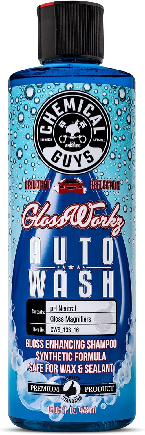 Chemical Guys CWS_133_16 Glossworkz Gloss Booster Car Wash Soap (Works with Foam Cannons, Foam