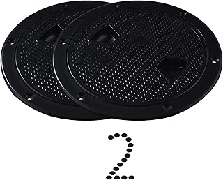 2 Pcs Boat Hatch, Marine Access Hatch for Marine Boat Yacht Kayak, Round Non Slip Boat Storage Hatch Lids, Inspection Hatch Deck Plate Hatch with Detachable Cover