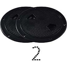 2 Pcs Boat Hatch, Marine Access Hatch for Marine Boat Yacht Kayak, Round Non Slip Boat Storage Hatch Lids, Inspection Hatch Deck Plate Hatch with Detachable Cover