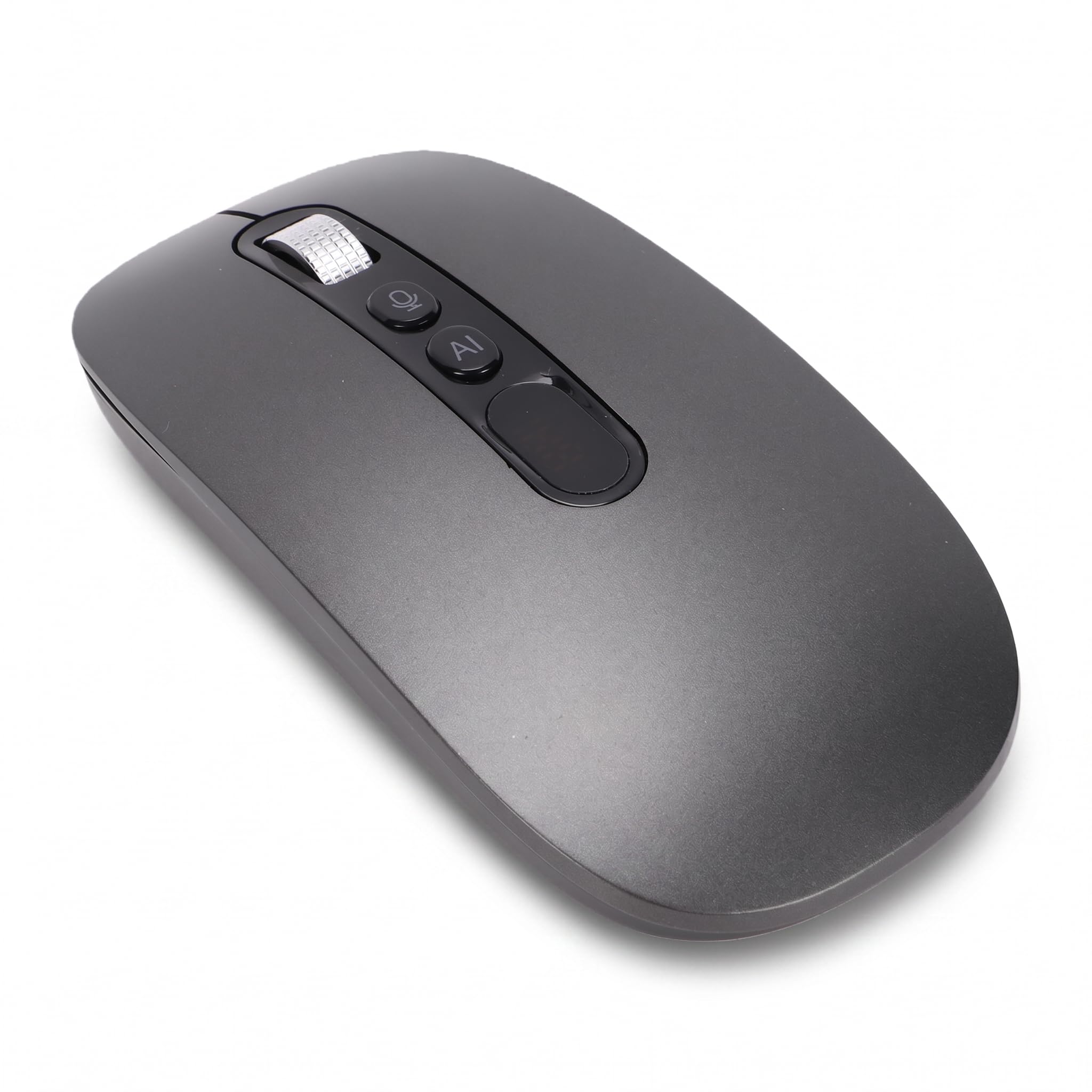 Sxhlseller AI Voice Mouse, 120 Sprachen Echtzeitübersetzer mit Spracheingabe 400 Wörter Pro Minute für Laptop Desktop Tablet, Kabelgebundenes Bluetooth 2,4 G (Black)