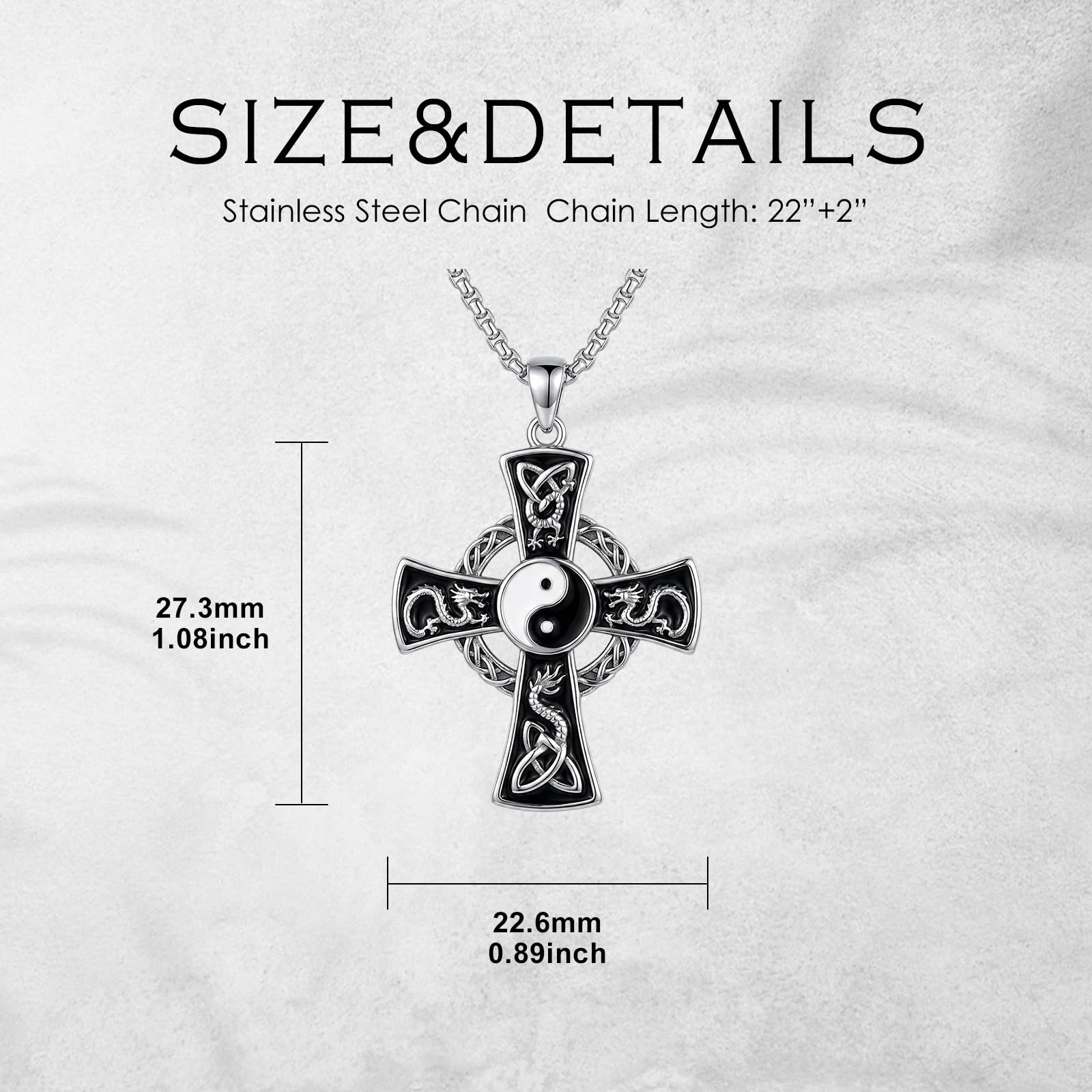 Mondstein Kreuz Halskette 925er Sterlingsilber Mondstein/Türkis Glaubensanhänger religiöser Schmuck Geschenk für Damen