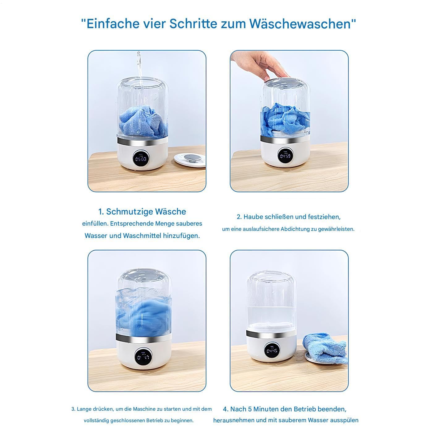 Petit Lave-Linge Machine à Laver Silencieuse pour Chaussettes