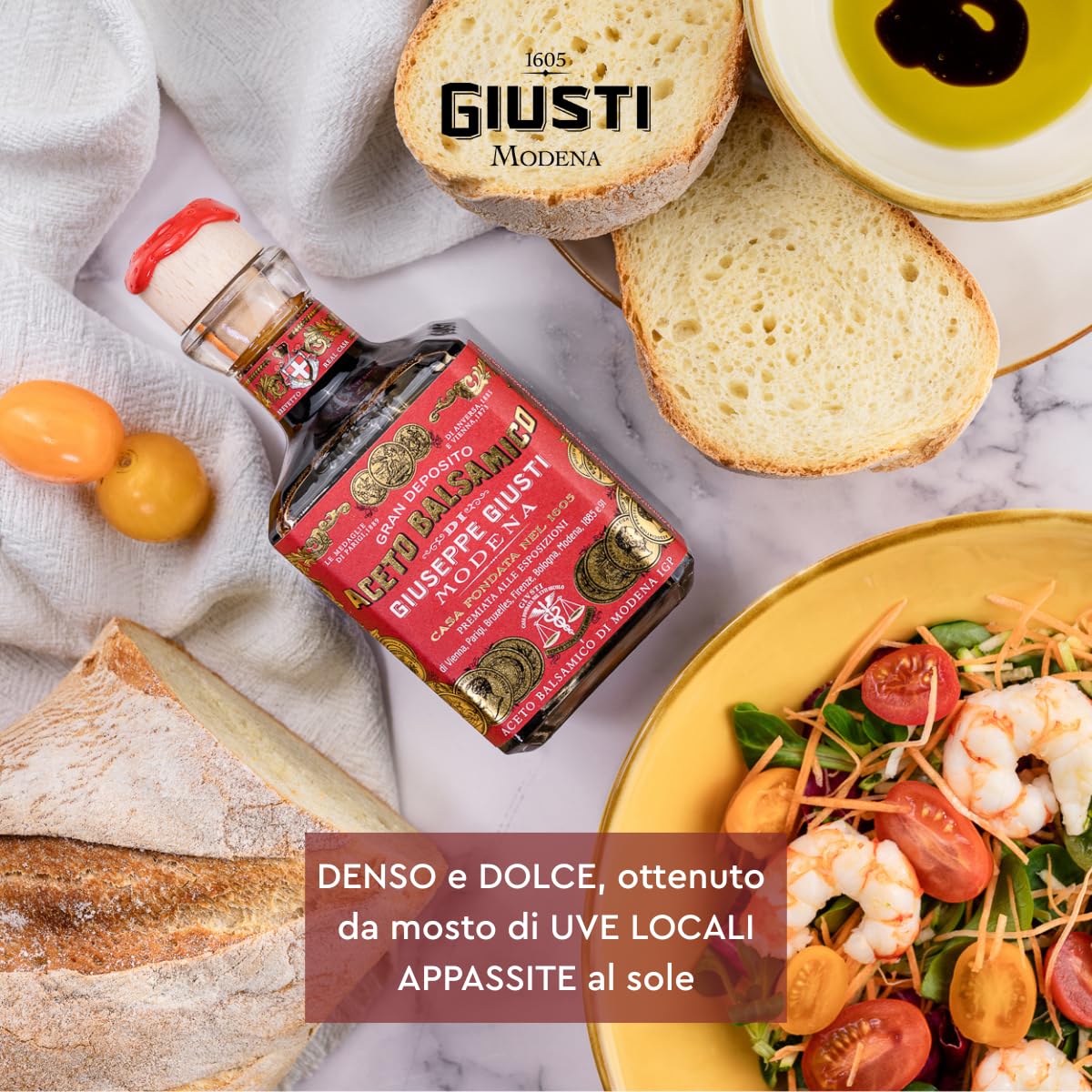 Giusti - Aceto Balsamico di Modena IGP - 250ml - 3 Medaglie d'oro cubica