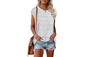 Women's Casual Summer Cap Sleeve T-shirt