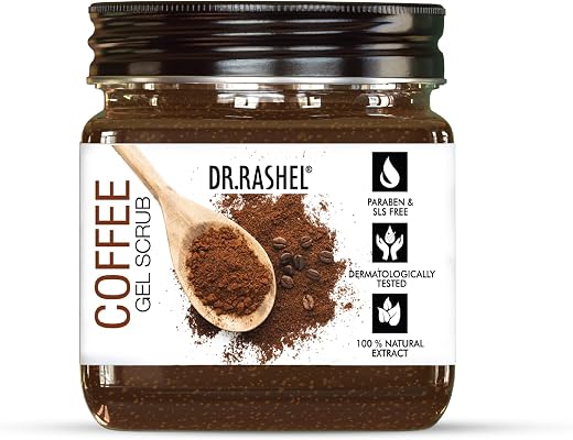 DR.RASHEL Coffee Gel Face &amp; Body Scrub For Men and Women (380 Ml) | All Skin |Cleanser Scrub For Deep Exfoliation | Dead S...
